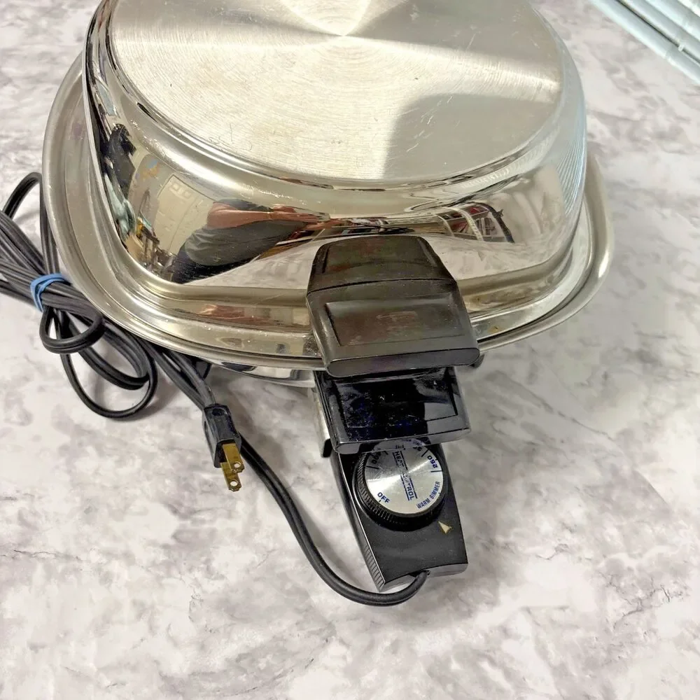 Aristo Craft Electric Skillet Stainless Steel w Lid w Legs